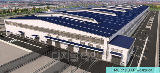 포스코건설이 단독 수주한 3500억원 규모의 필리핀 남북철도 차량기지조감도.  포스코건설 제공